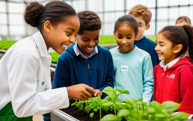 농업 에너지 절약 기술 - A high-tech, futuristic smart farm facility under a bright, clear sky. The central feature is a slee... 농업 에너지 절약 기술 - A high-tech, futuristic smart farm facility under a bright, clear sky. The central feature is a slee...